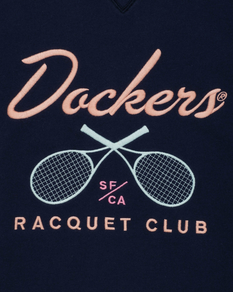 (image for) Exquisite Workmanship Racquet Club Collared Sweatshirt, Relaxed Fit